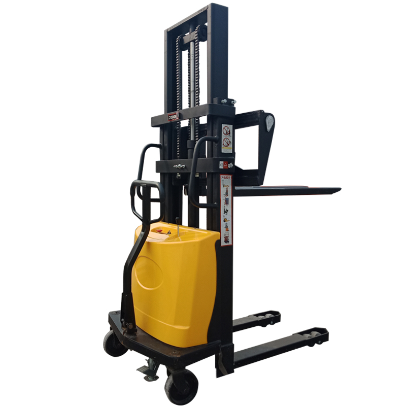1噸2米電動(dòng)叉車半電動(dòng)堆高車充電式堆高機(jī)電動(dòng)升高堆垛車