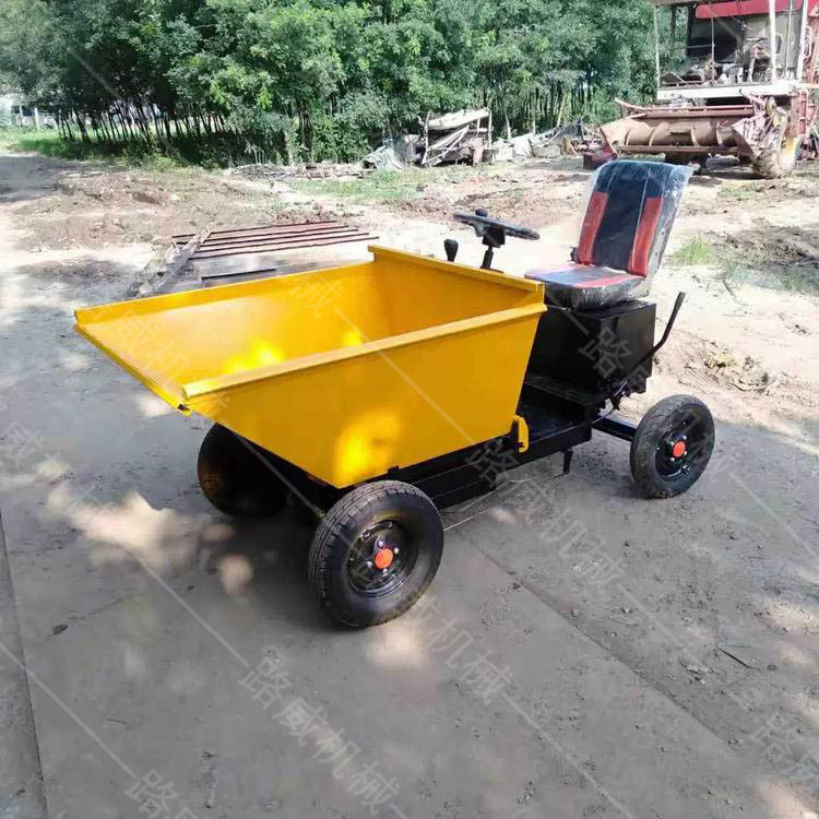 多功能工地電動(dòng)灰斗車 自卸電動(dòng)四輪翻斗車 工程電動(dòng)泥漿灰斗車