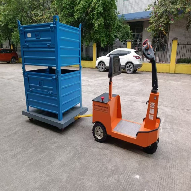 手柄站立式迷你型電動牽引車 座駕式小型牽引頭 轉運自動拖車頭