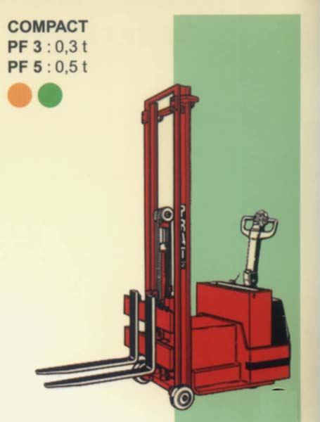 法國(guó)派特叉車(PRAT)0.3/0.5噸步行式全自動(dòng)電動(dòng)堆高機(jī) PF3/PF5