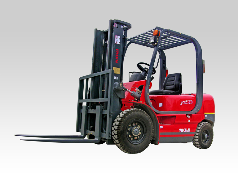 桂林玉柴叉車(chē)(YUCHAI)2.5噸內(nèi)燃柴油平衡重叉車(chē) YCC25C/YCC25CD