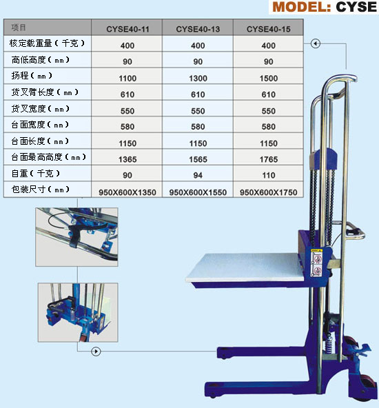 CYSE 手動液壓堆垛機(jī)