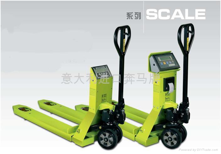 北京手動(dòng)托盤搬運(yùn)車（帶電子秤可打?。┍捡R牌手動(dòng)托盤搬運(yùn)車-意大利進(jìn)口帶電子磅搬運(yùn)車 GS/P25 - GS/P25