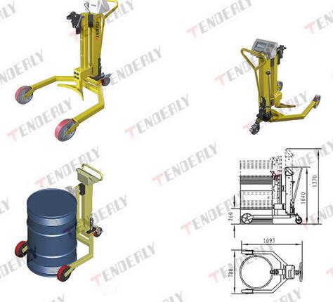 無(wú)錫泰得力:稱(chēng)重型油桶搬運(yùn)車(chē) TDHW250