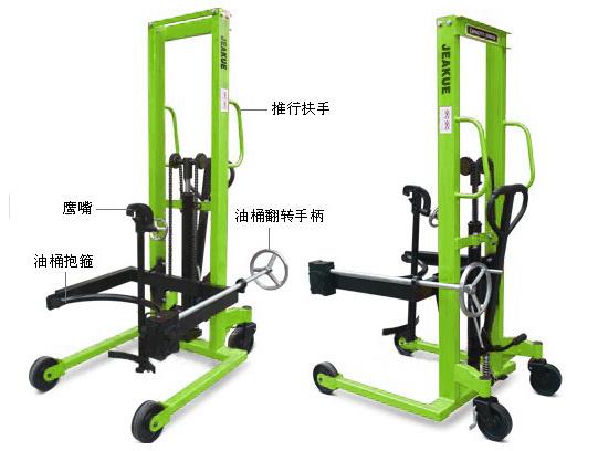 手動(dòng)液壓可傾式油桶裝卸車 JK8164