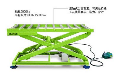 固定式帶滾軸電動(dòng)升降平臺(tái) JK8709