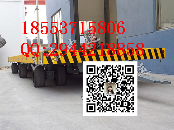 四輪轉(zhuǎn)向重型引牽平板拖車(chē)