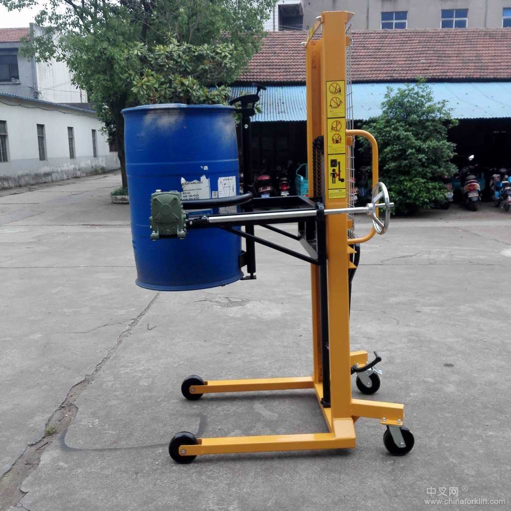 專業(yè)批發(fā)非標(biāo)訂做油桶翻轉(zhuǎn)車、倒料車、升高車、裝卸車、夾桶器 DA400B