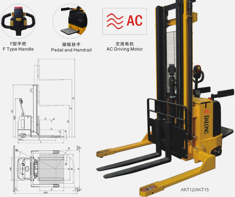 無(wú)錫大隆 CDD系列三級(jí)門架全電動(dòng)堆垛車